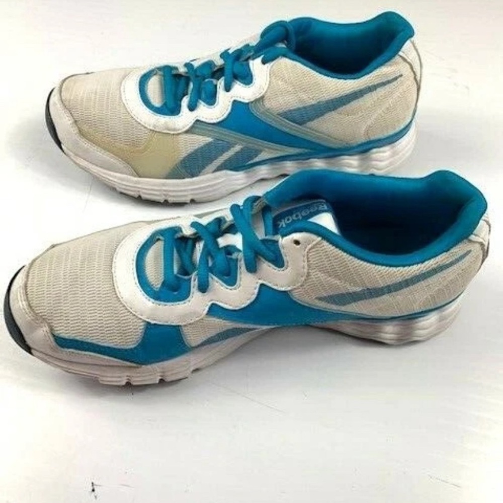 REEBOK VIBETECH Womens Running Training Shoes Size 8 White/Blue